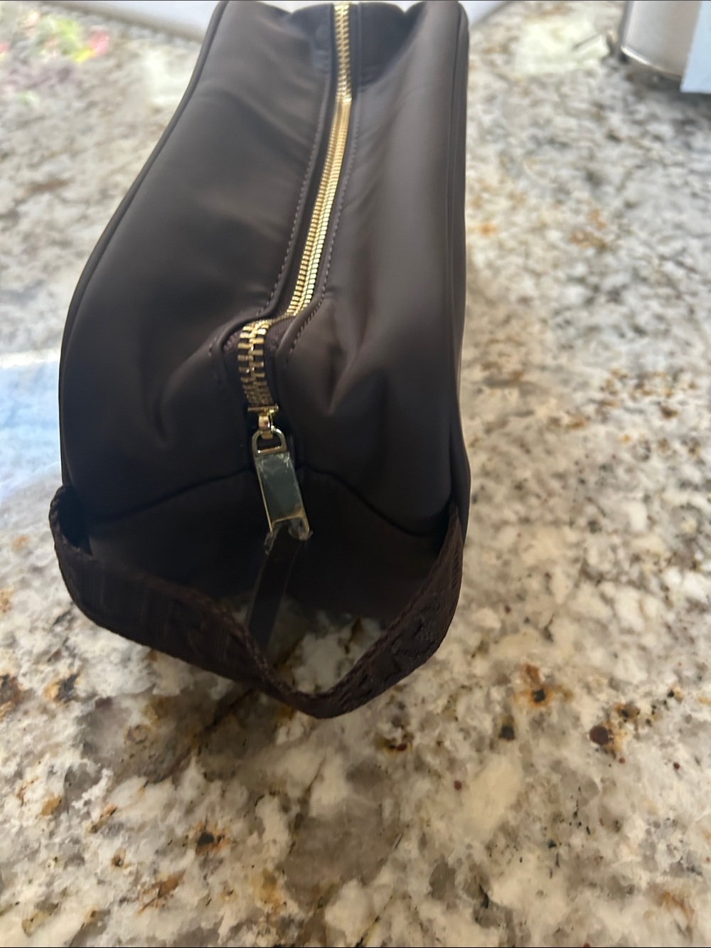 Burberry Brown Men's Toiletry Pouch with 'BURBERRY HERO' Patch - Picture 6 of 6